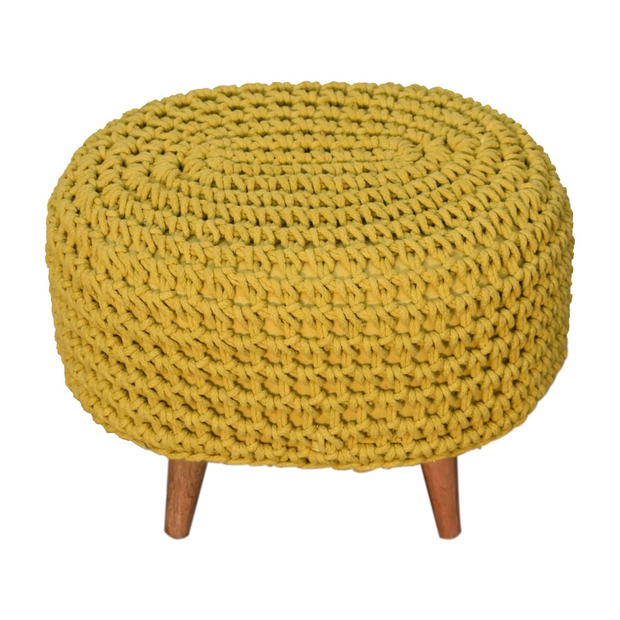 Keeva Mustard Oblong Footstool