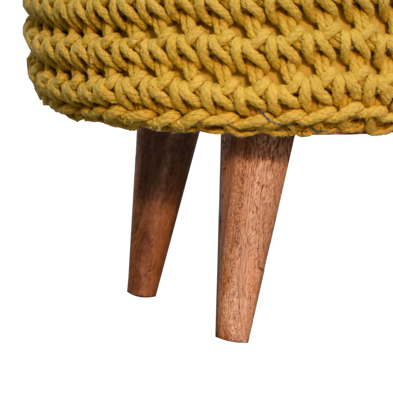 Keeva Mustard Oblong Footstool