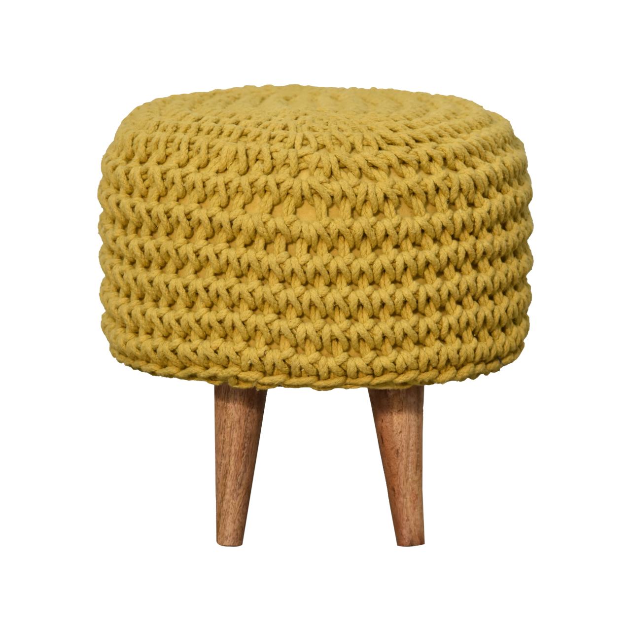 Keeva Mustard Oblong Footstool