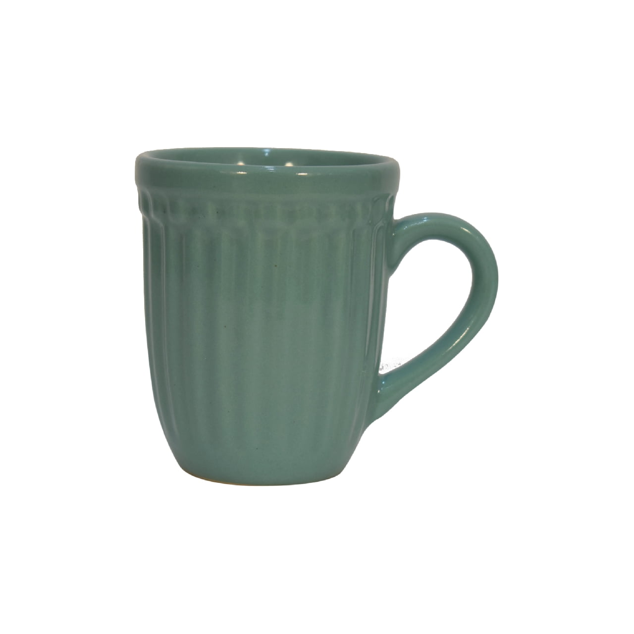 Sea Green Ribbed Mug Set of 4