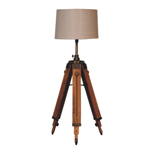 Wooden Tripod Lamp