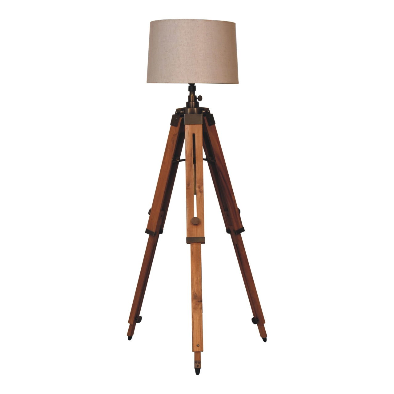 Wooden Tripod Lamp