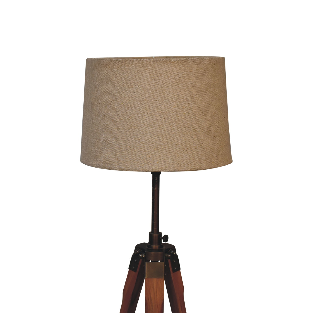 Fixed Brass Tripod Floor Lamp