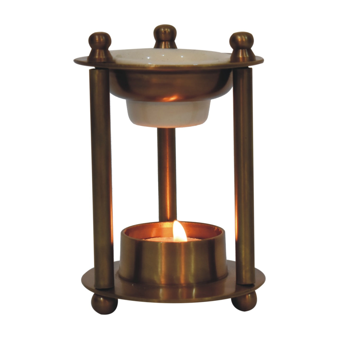 Brass Oil Burner Set (Lotus)