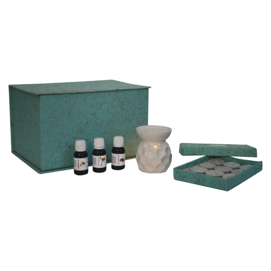 Taya White Oil Burner Set