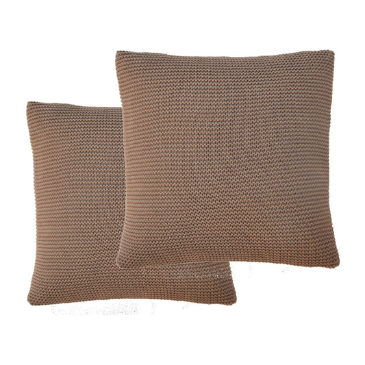 Brown Cotton Cushion Set of 2