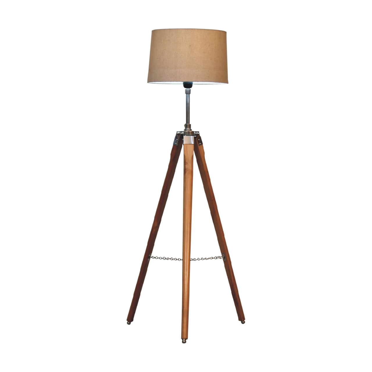 Chrome Plated Tripod Floor Lamp