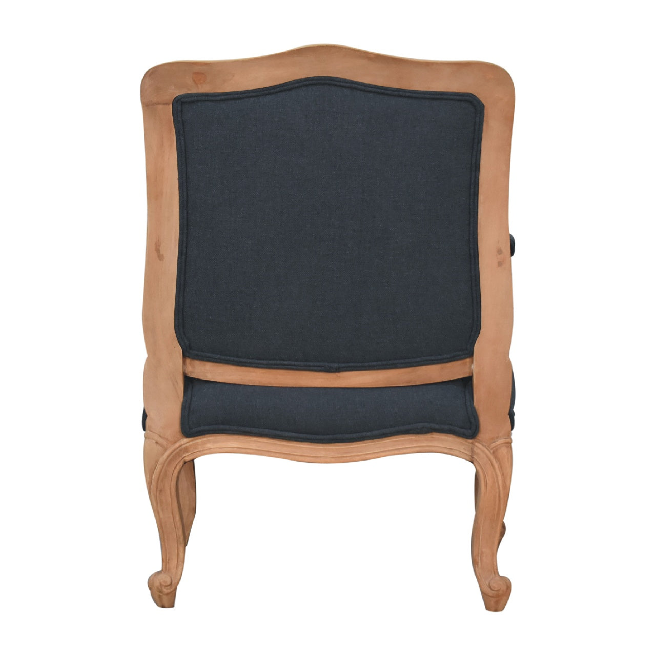 Navy Blue Linen French Style Chair