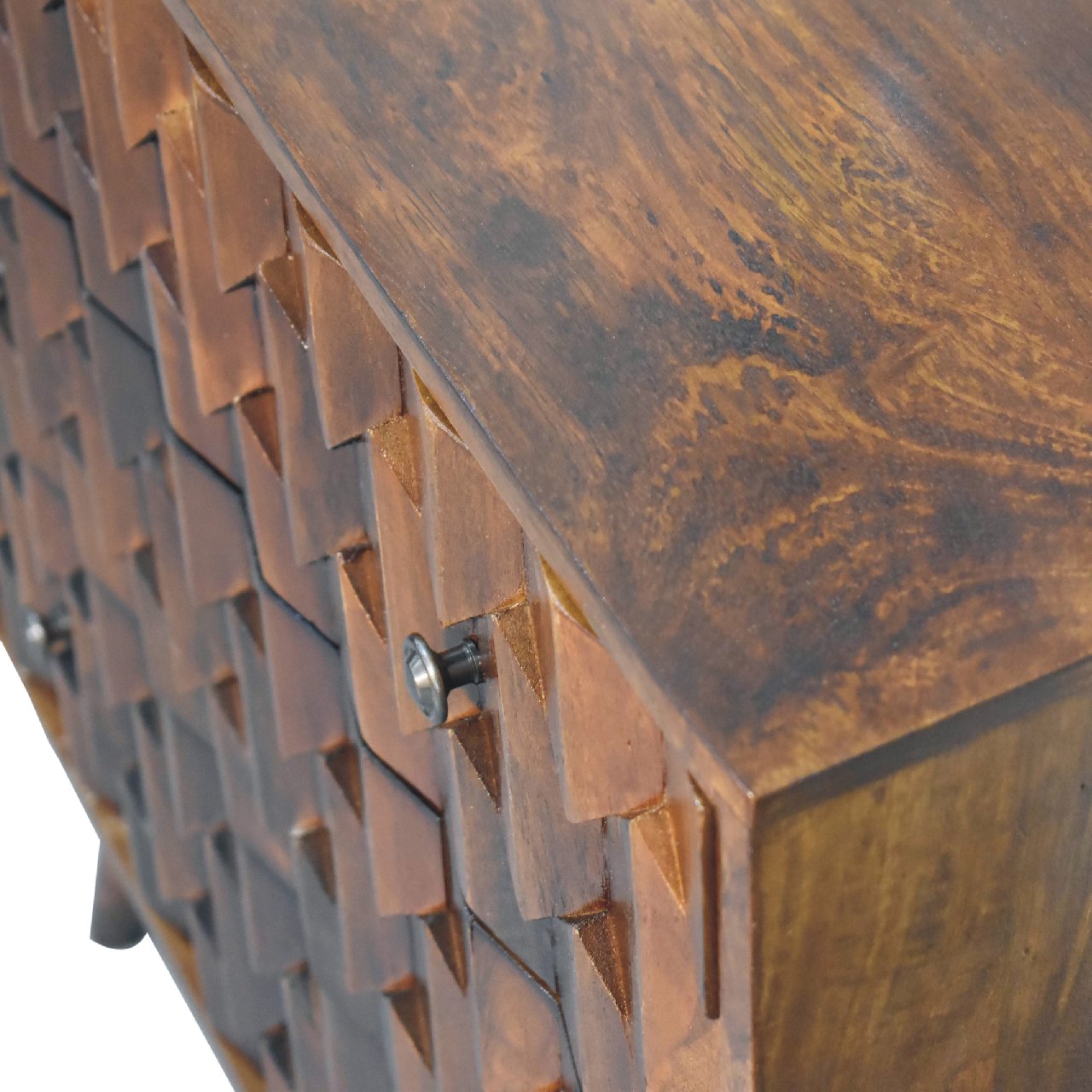 Pineapple Chestnut Carved Chest