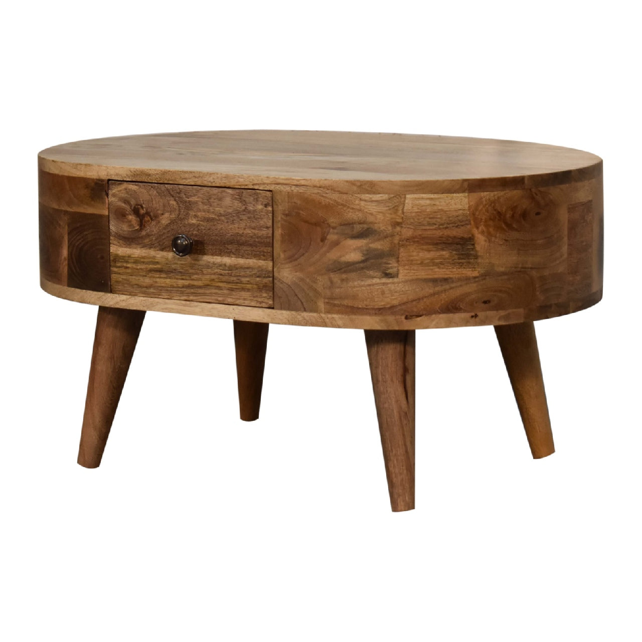 Mini Oak-ish Rounded Coffee Table