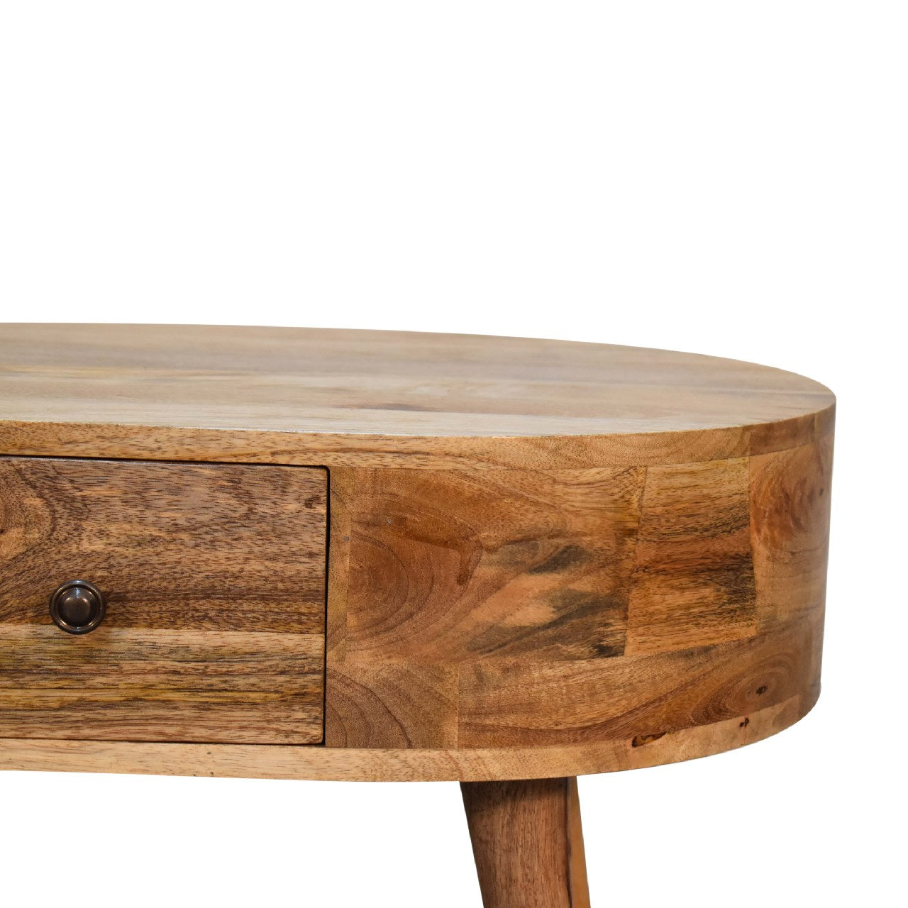 Mini Oak-ish Rounded Coffee Table