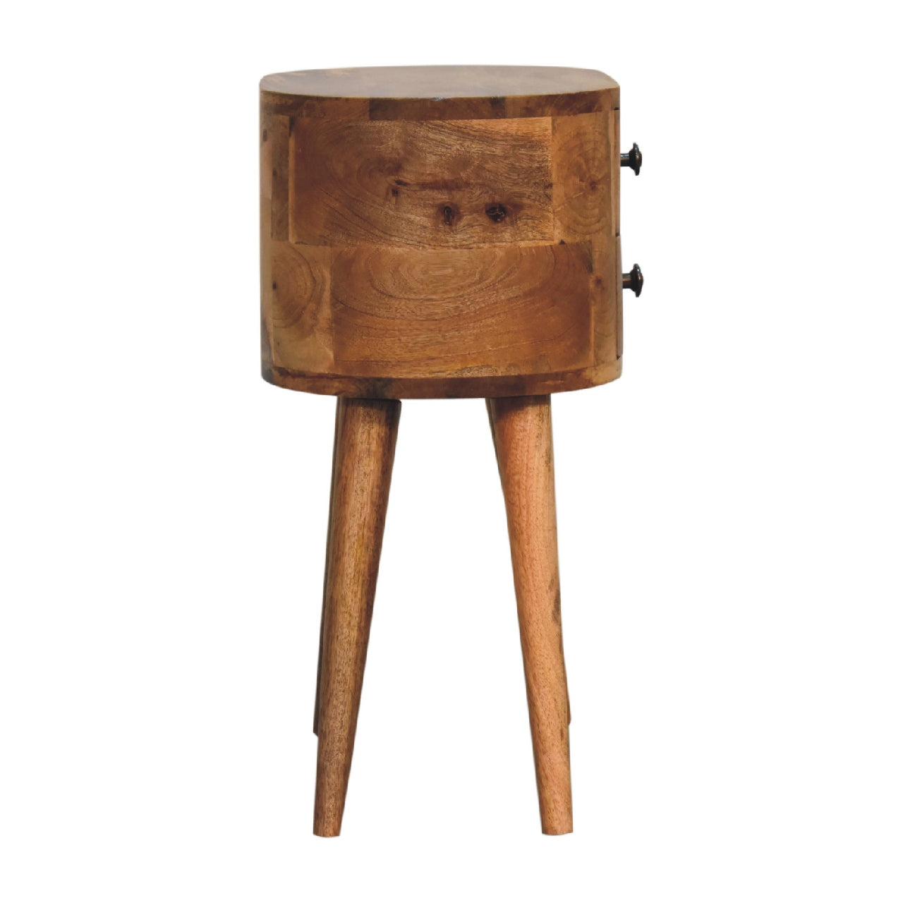 Mini Oak-ish Rounded Bedside Table