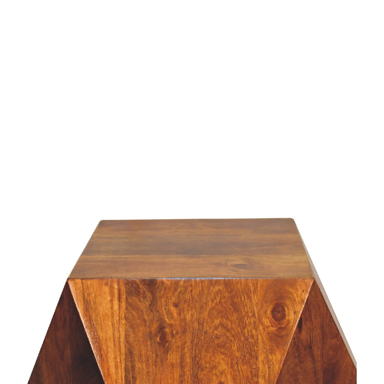 Chestnut Abstract End Table