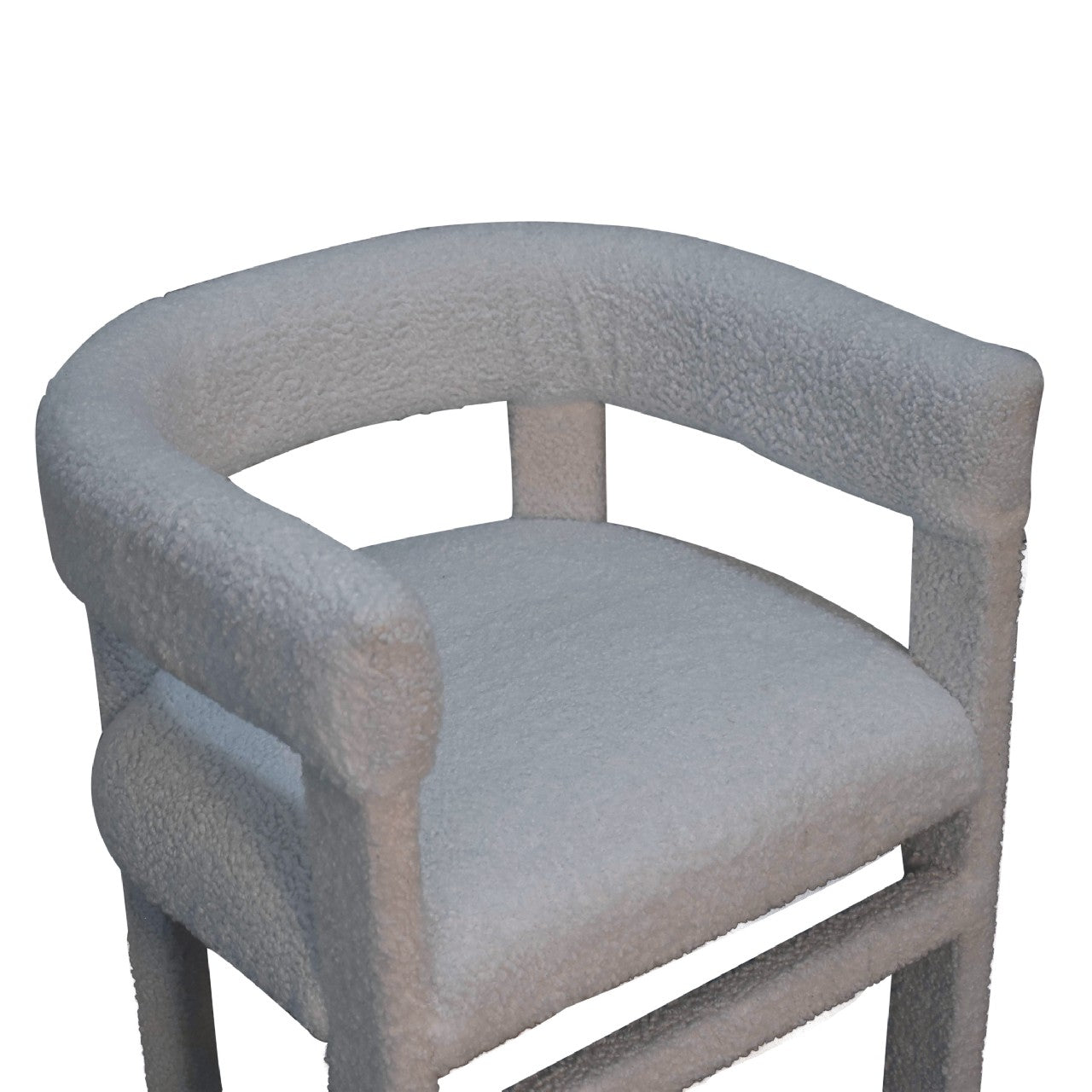 White Boucle Occasional Chair