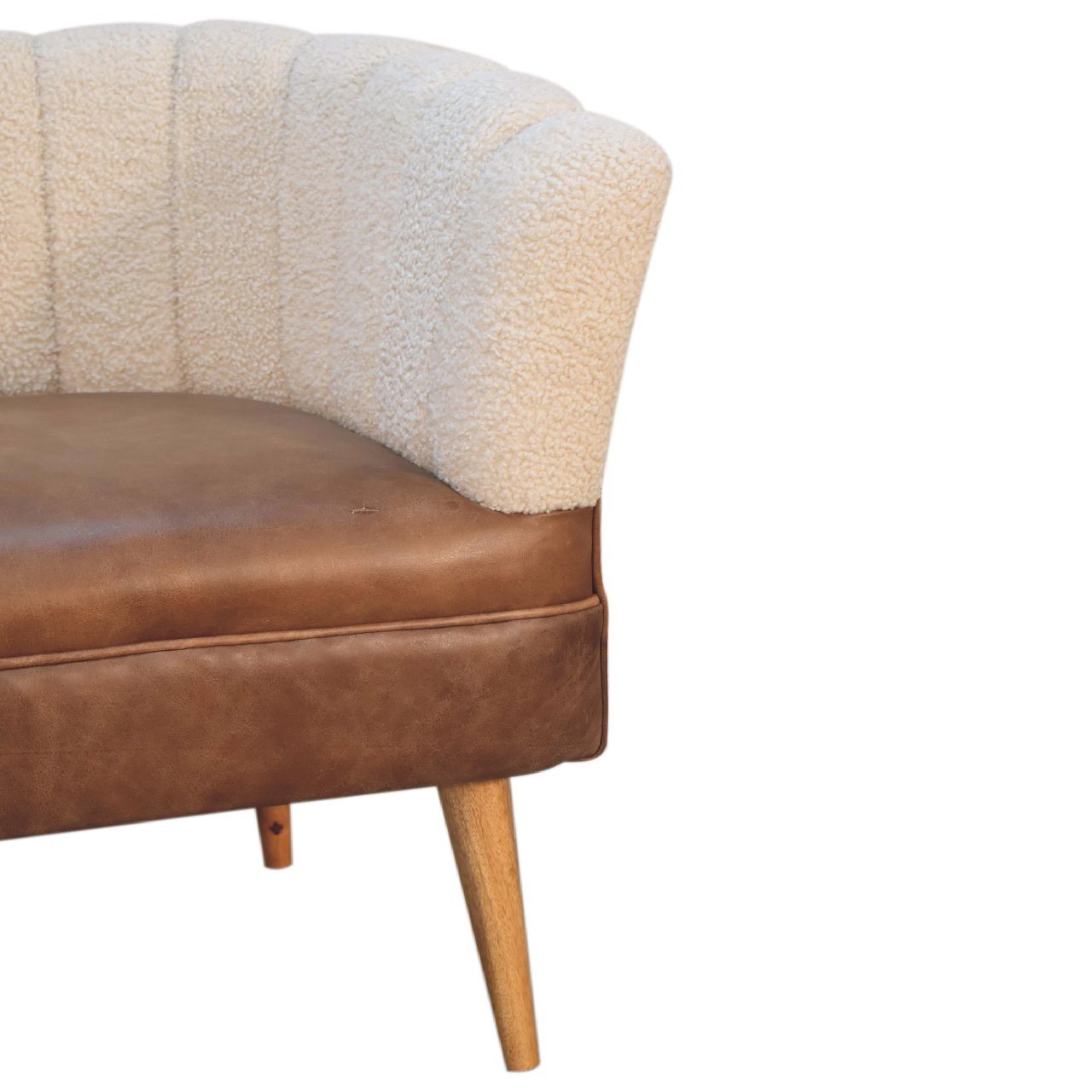 Boucle Cream Buffalo Armchair