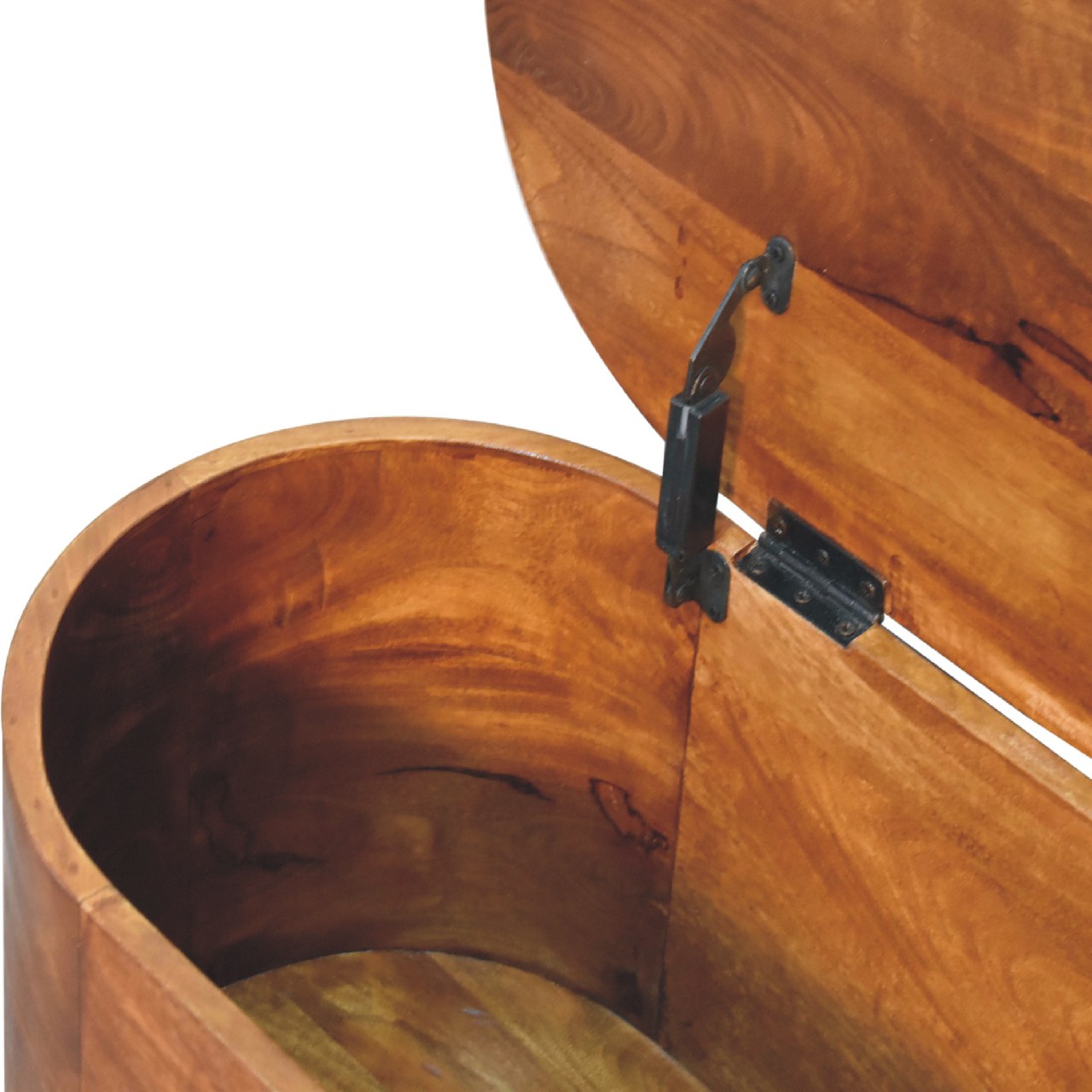 Chestnut Rounded Lid up Blanket Box