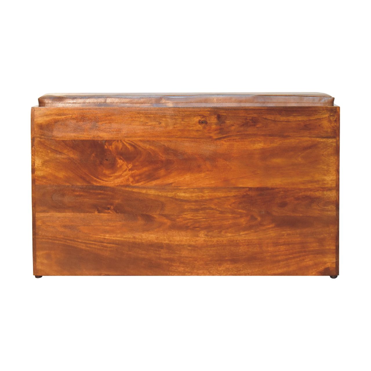 Buffalo Hide Pull out Chestnut Shoe Storage Bench