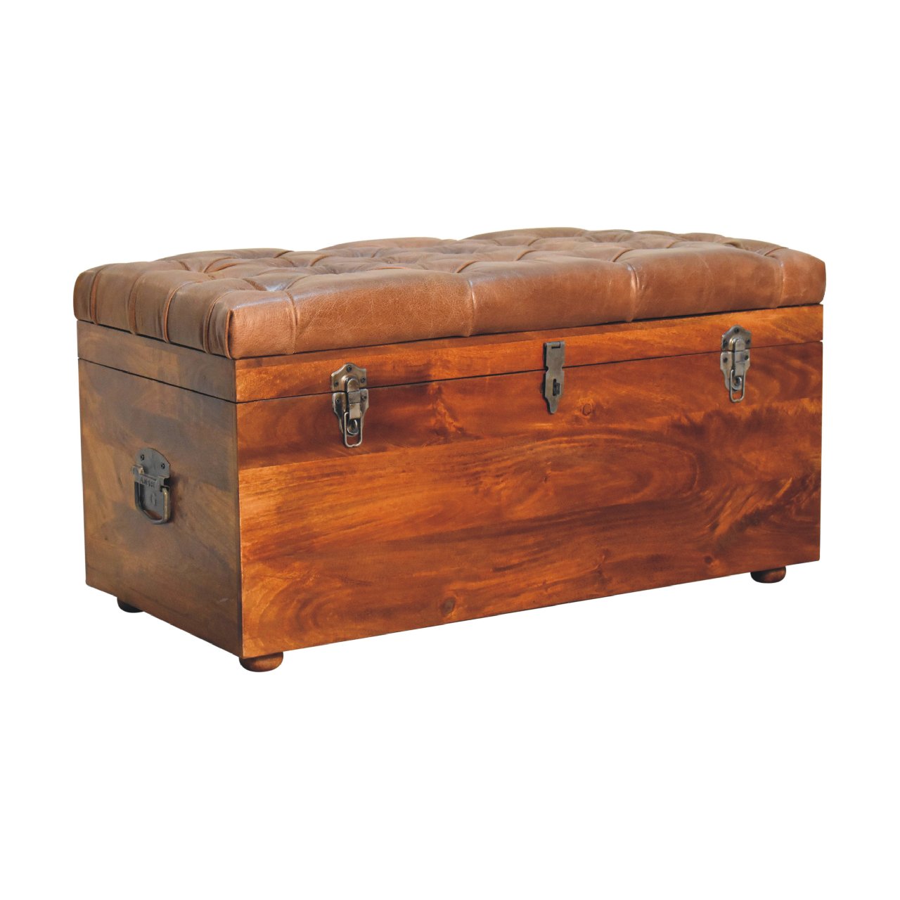 Buffalo Hide Chestnut Storage Trunk