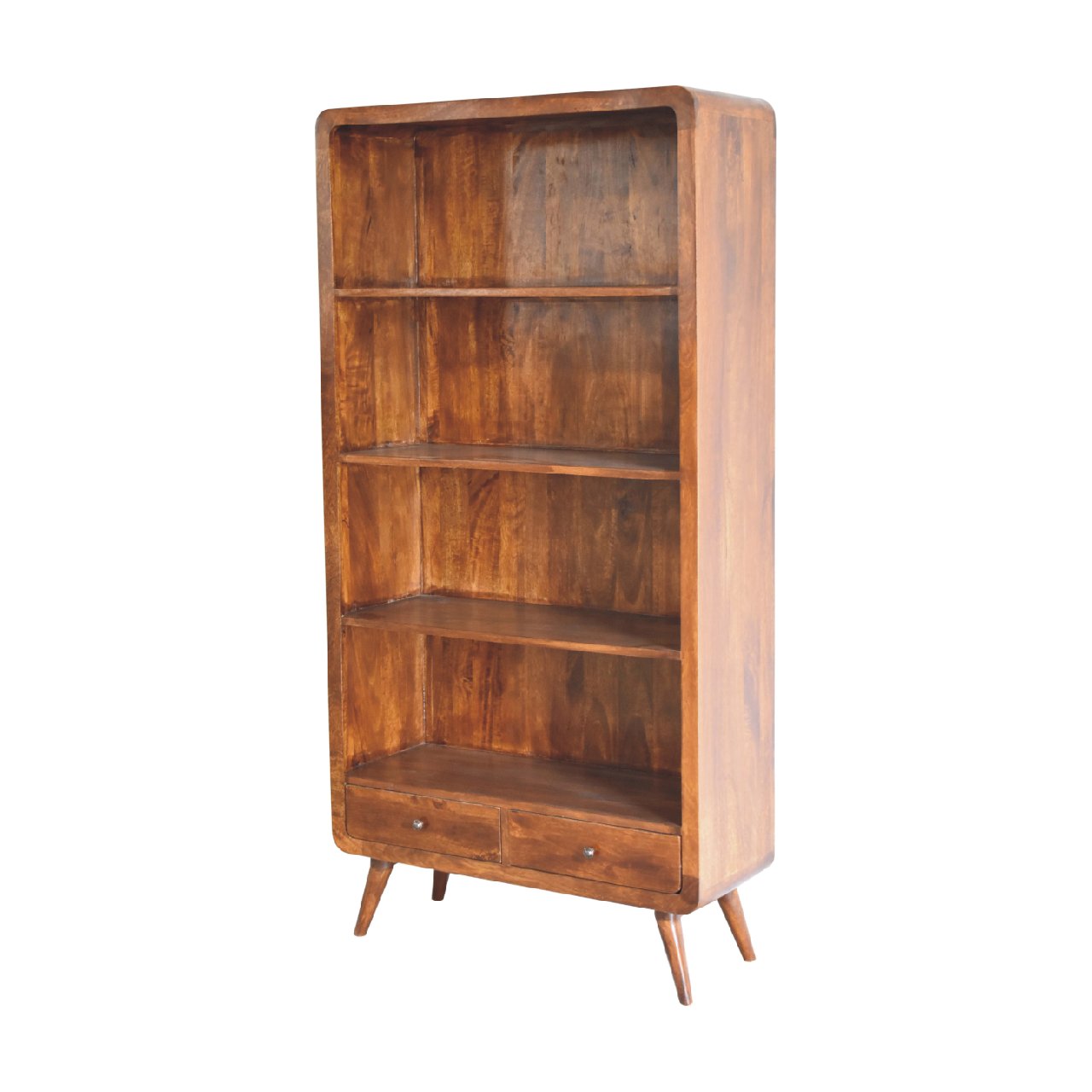 Curved Chestnut Bookcase