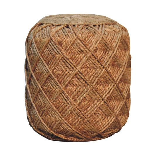 Jute Fibre Footstool - Large