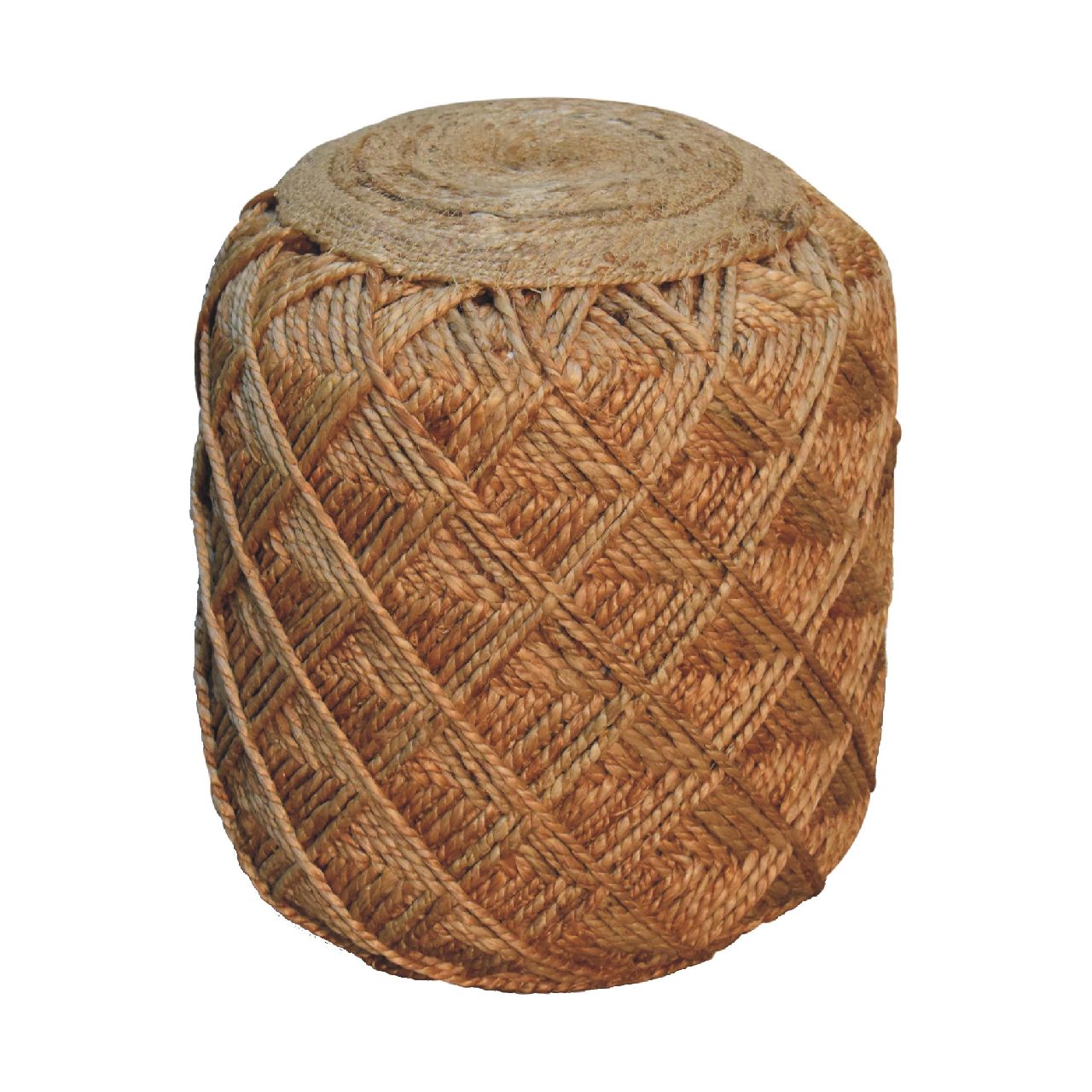 Jute Fibre Footstool - Large