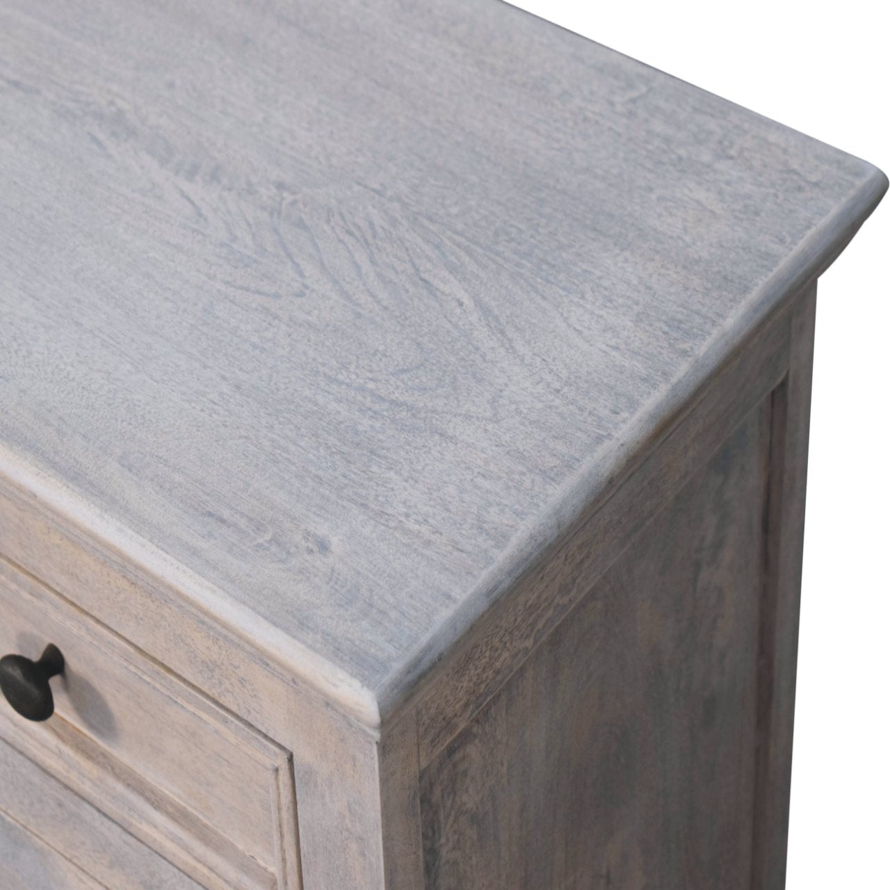 Stone Finish Cabinet with Glazed Doors