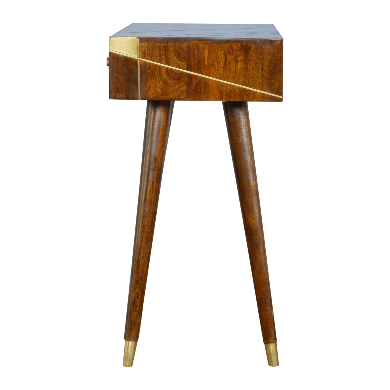 Gold Geo Chestnut Console Table