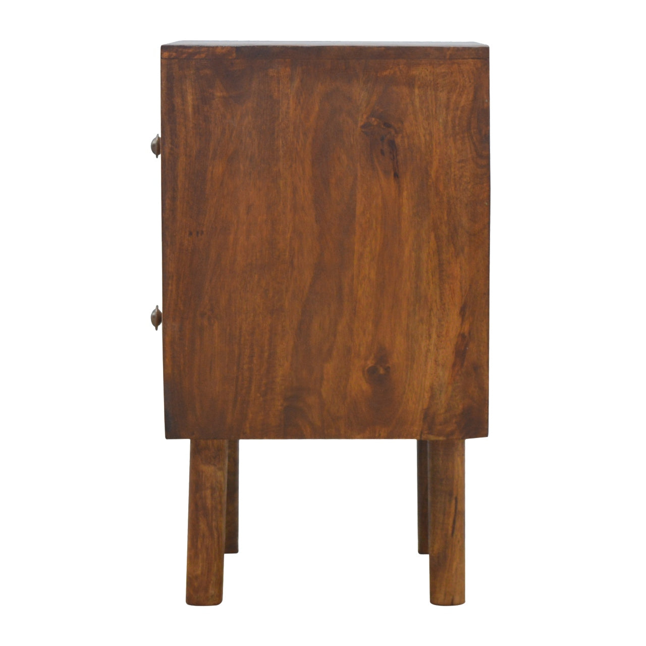 Oak Front 2 Drawer Bedside