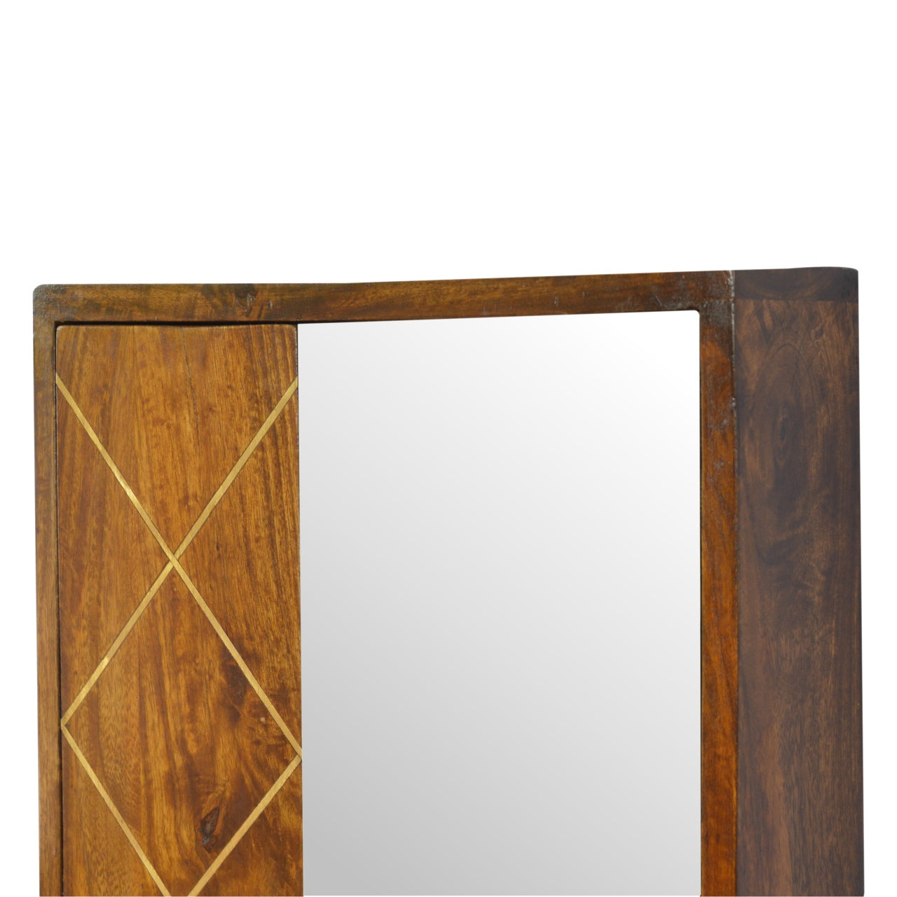 Sliding Brass Wall Mirror Cabinet