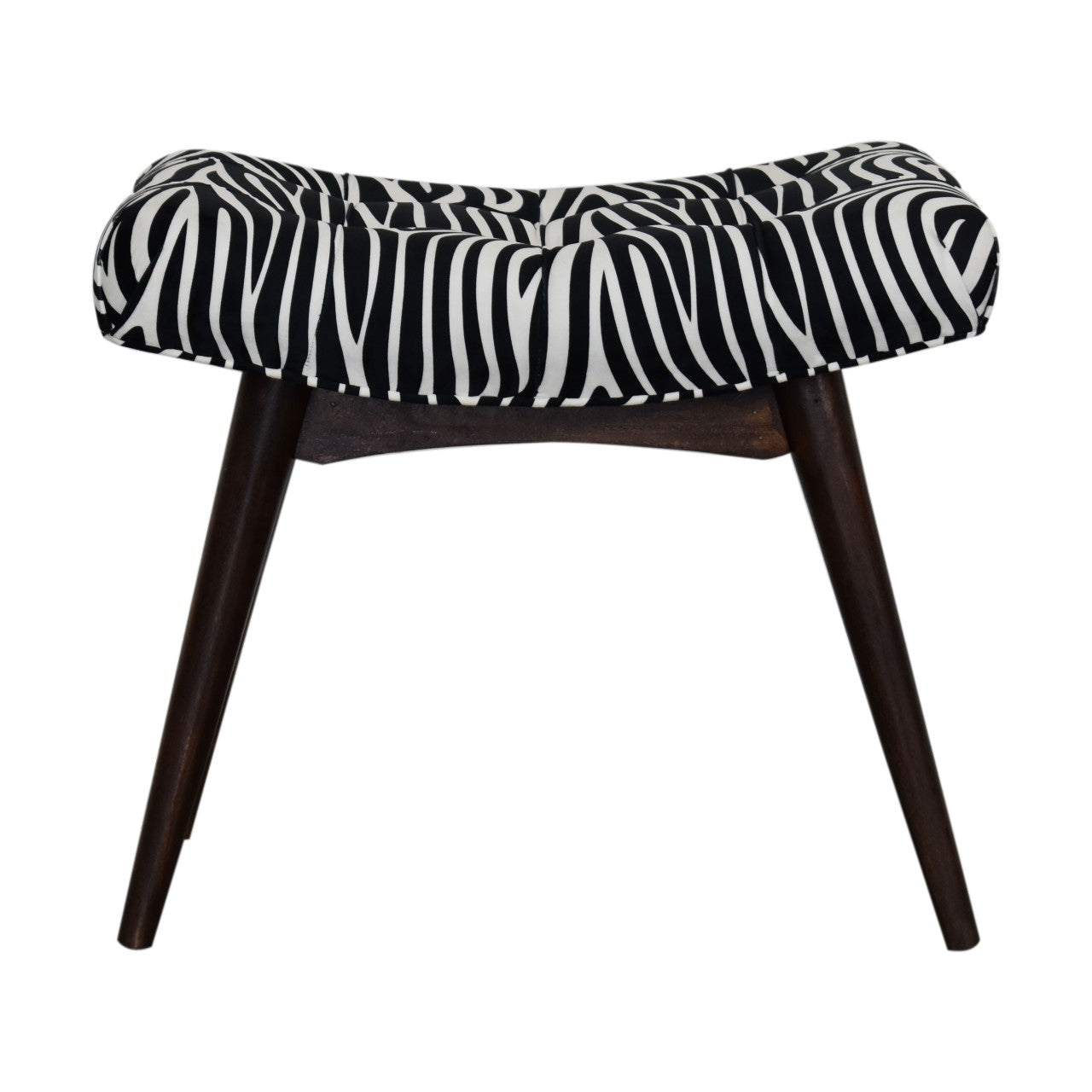 Zebra Print Curved Bench