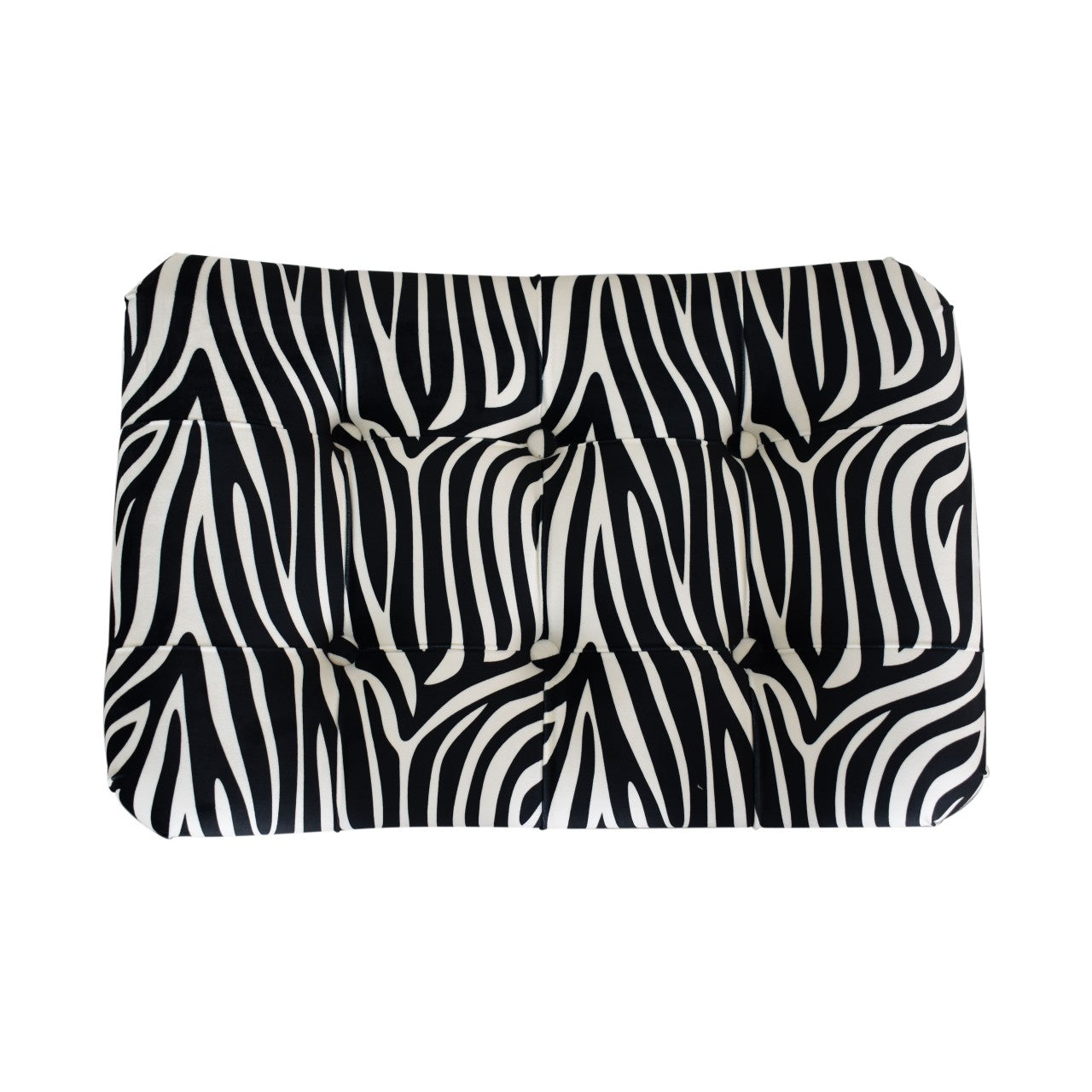 Zebra Print Curved Bench