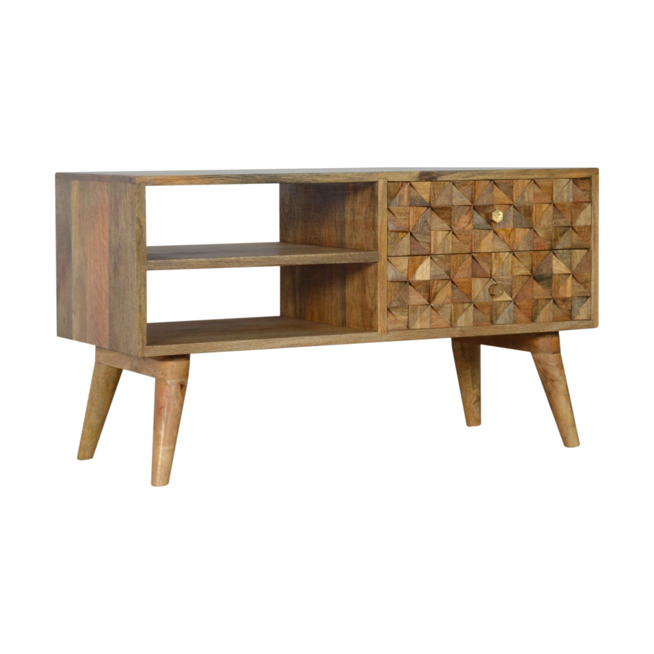 Diamond Carved Media Unit