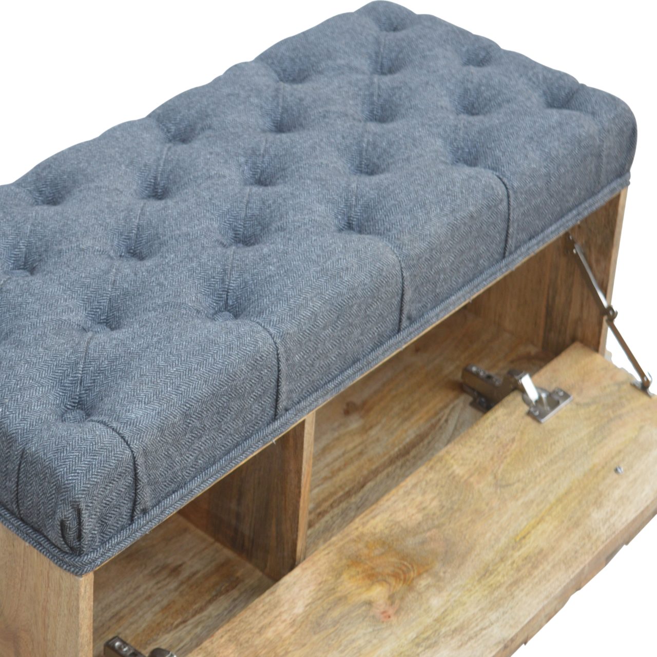 Grey Tweed Diamond Bench