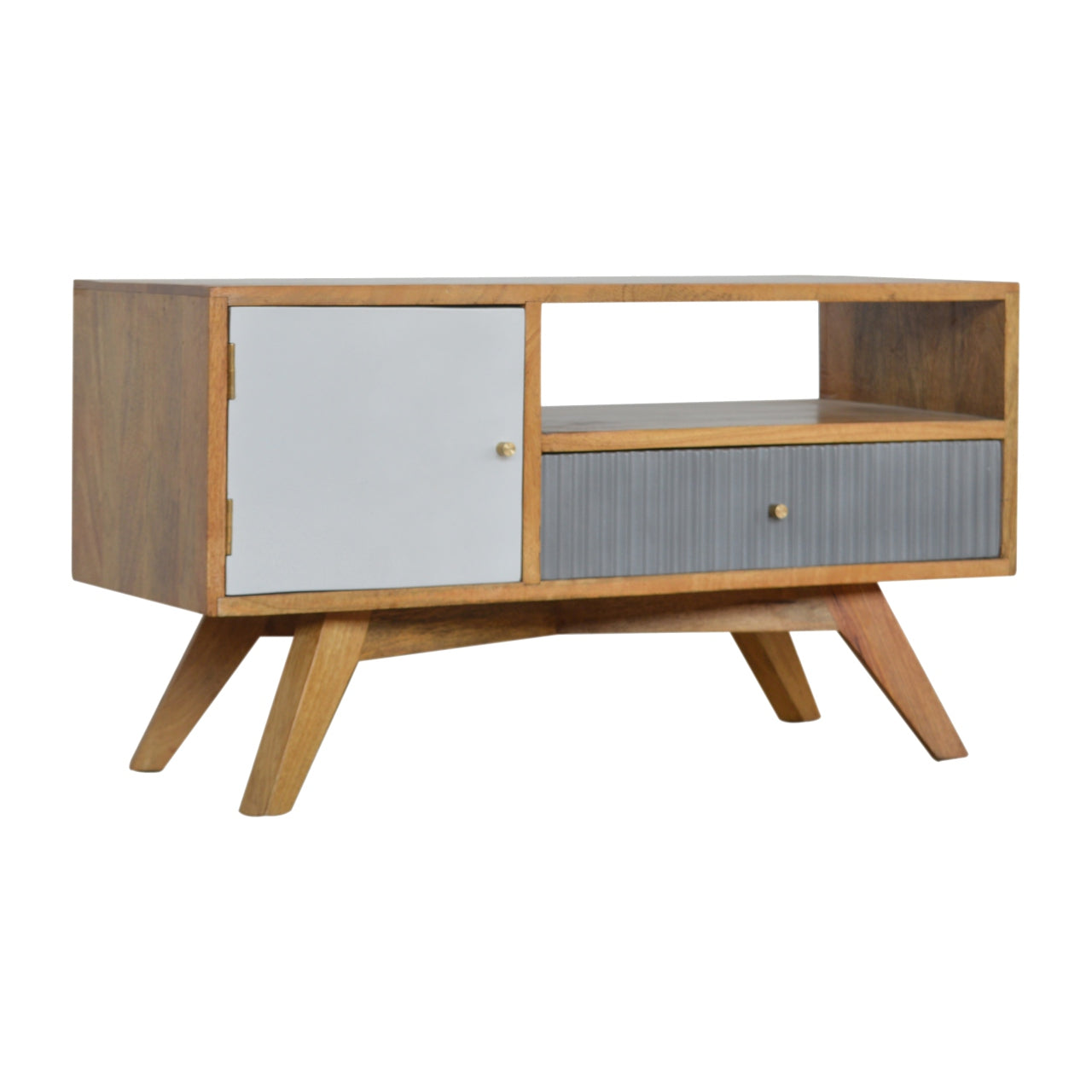 Line Grey Media Unit with Open Slot