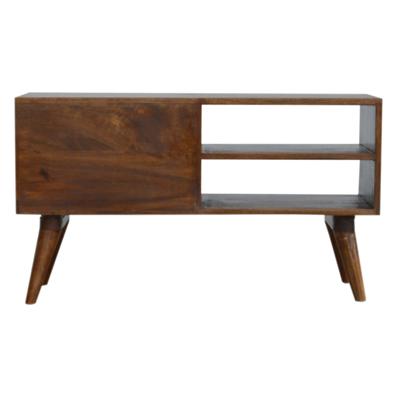 Chestnut Cube Carve Media Unit