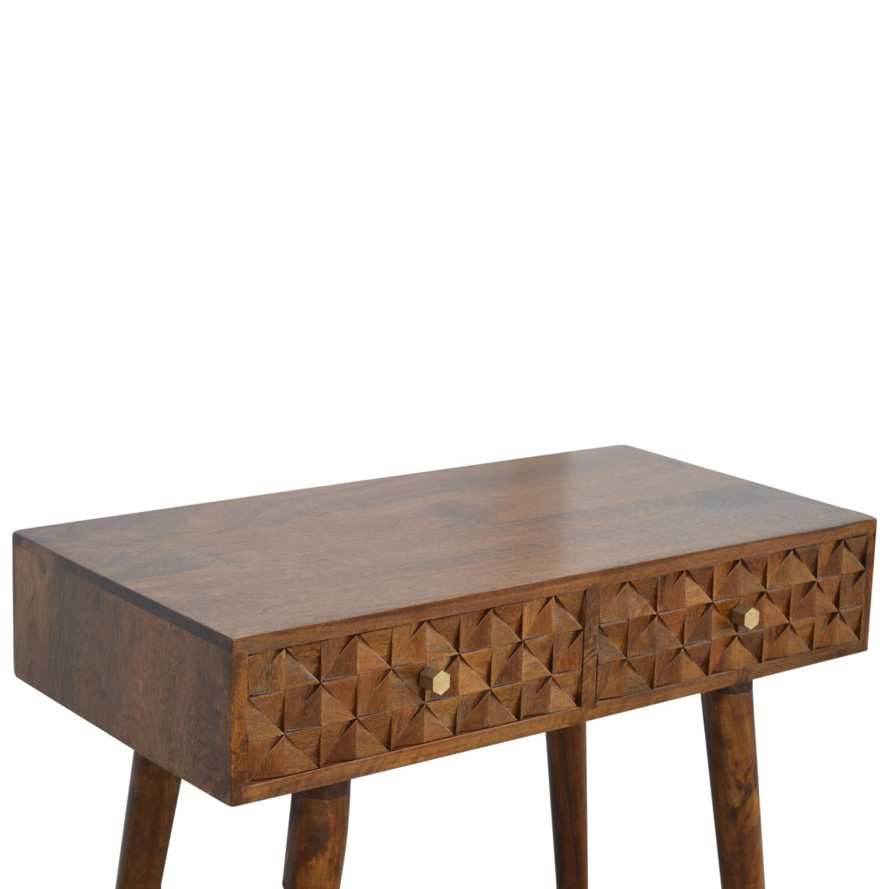 Chestnut Diamond Carve Console