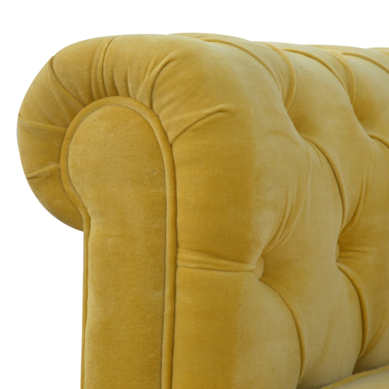 Mustard Velvet Chesterfield Sofa