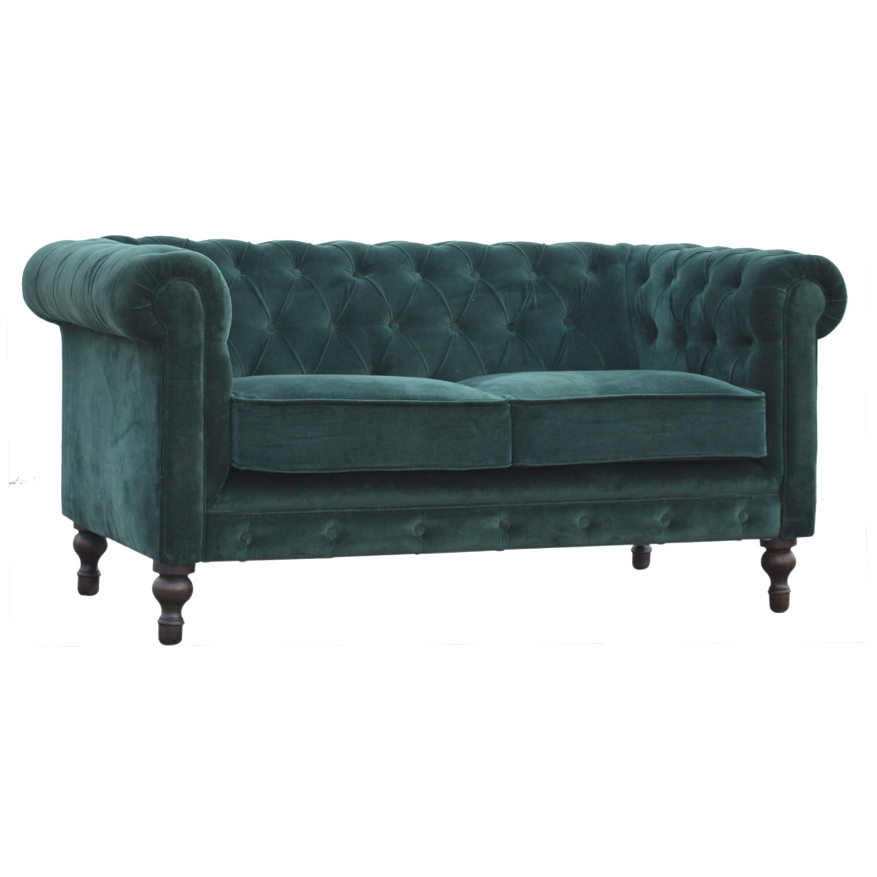 Emerald Green Velvet Chesterfield