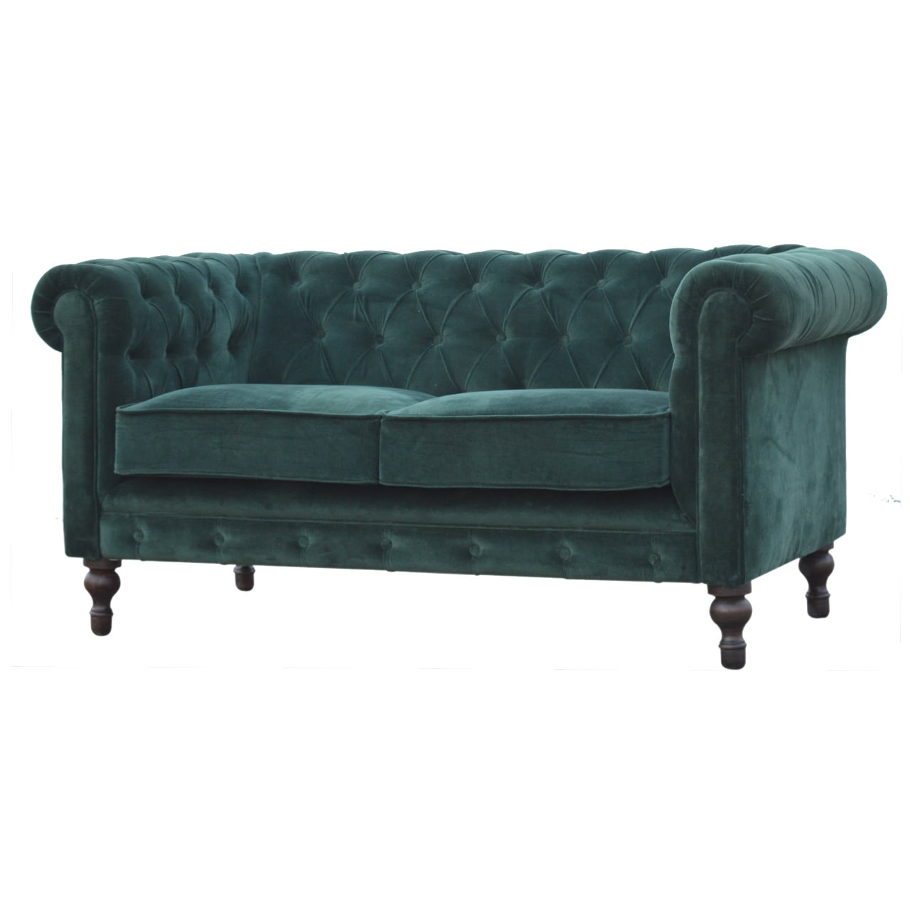 Emerald Green Velvet Chesterfield