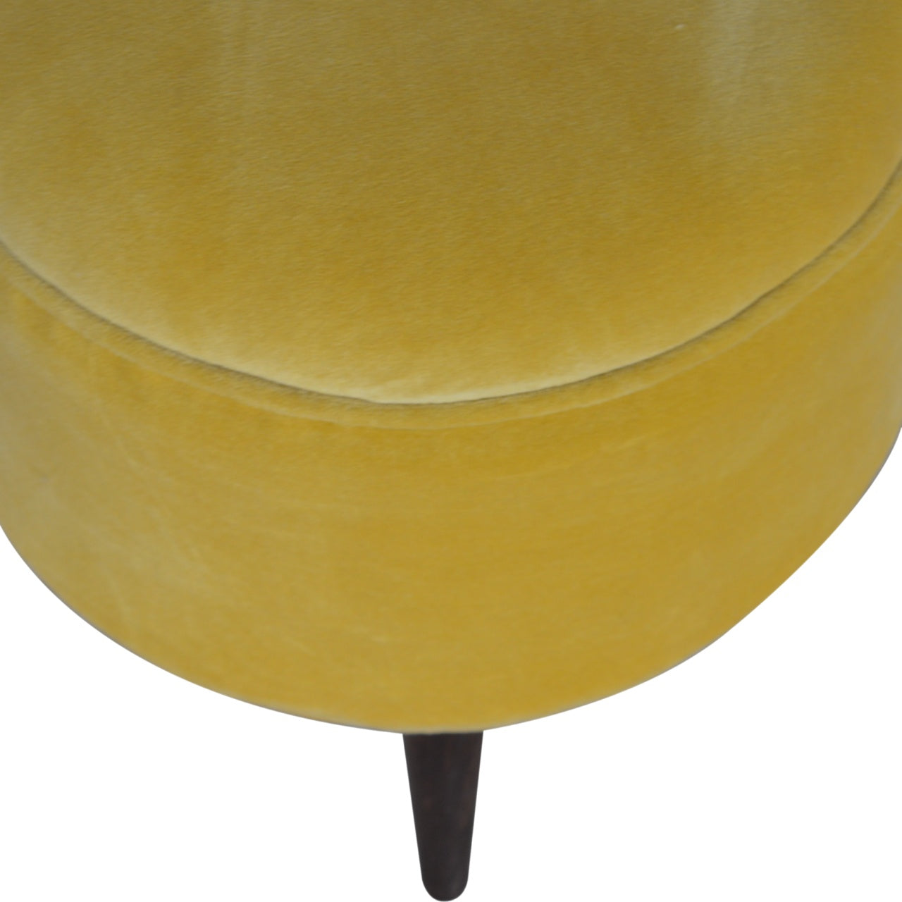 Mustard Velvet Nordic Footstool