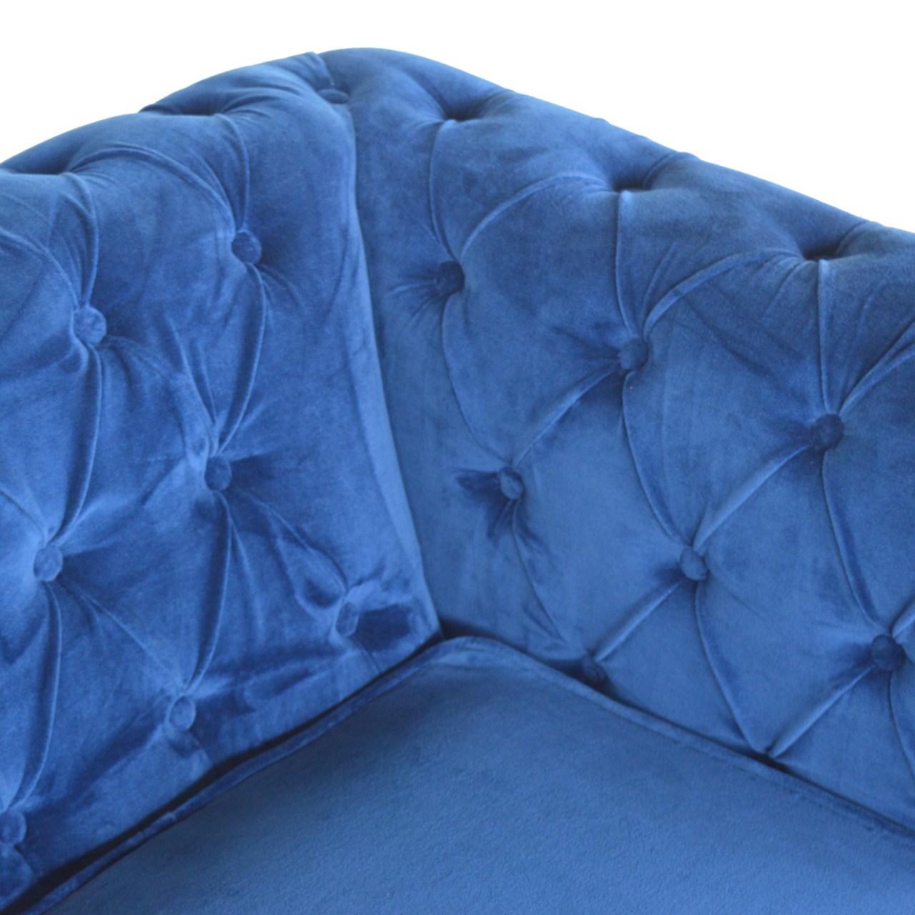 Royal Blue Velvet Chesterfield Sofa