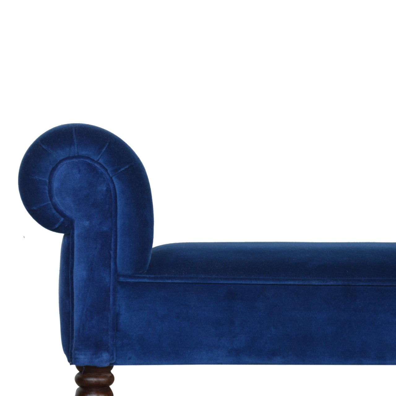 Royal Blue Velvet Bench