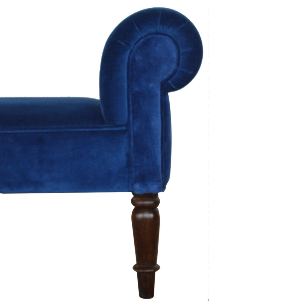 Royal Blue Velvet Bench