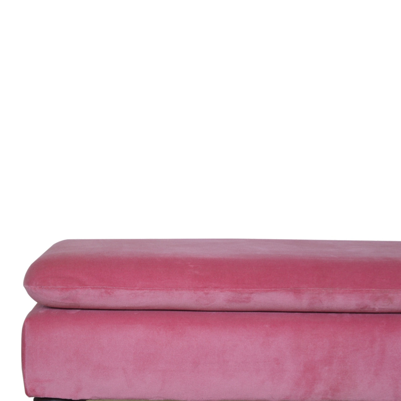 Pink Velvet Castor Bench