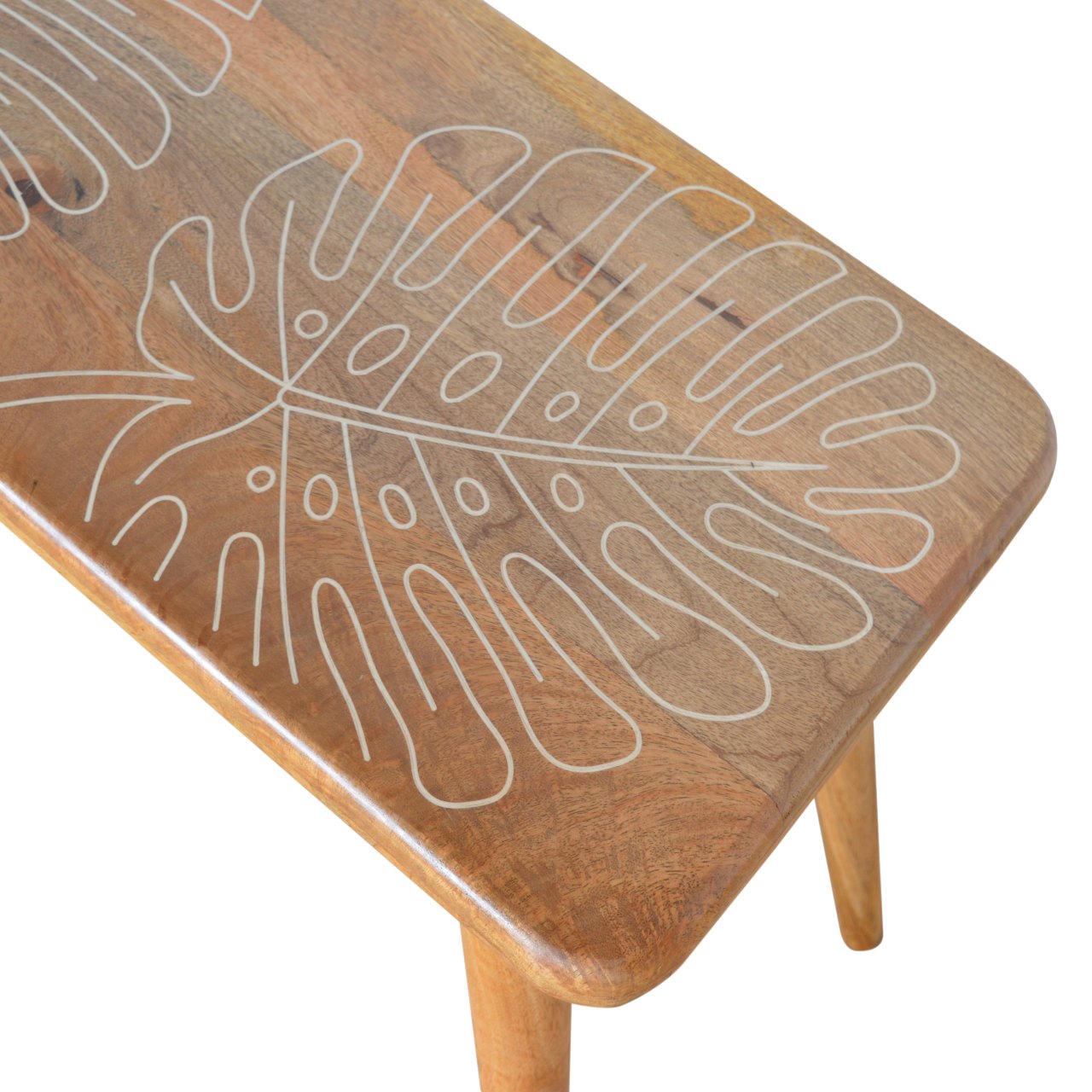 Leaf Resin Print Bench