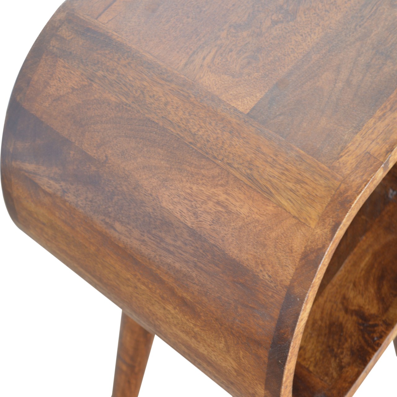 Chestnut Circular Open Bedside