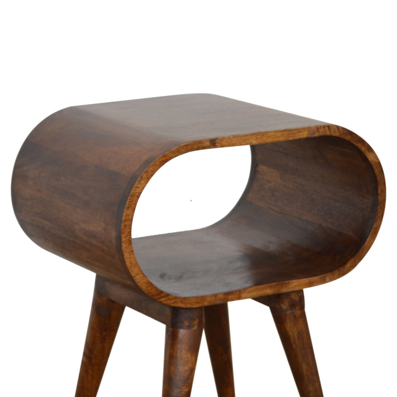 Chestnut Circular Open Bedside