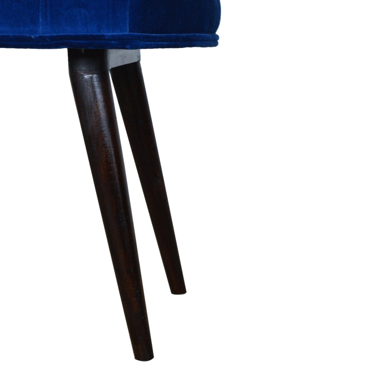 Royal Blue Velvet Button Bench