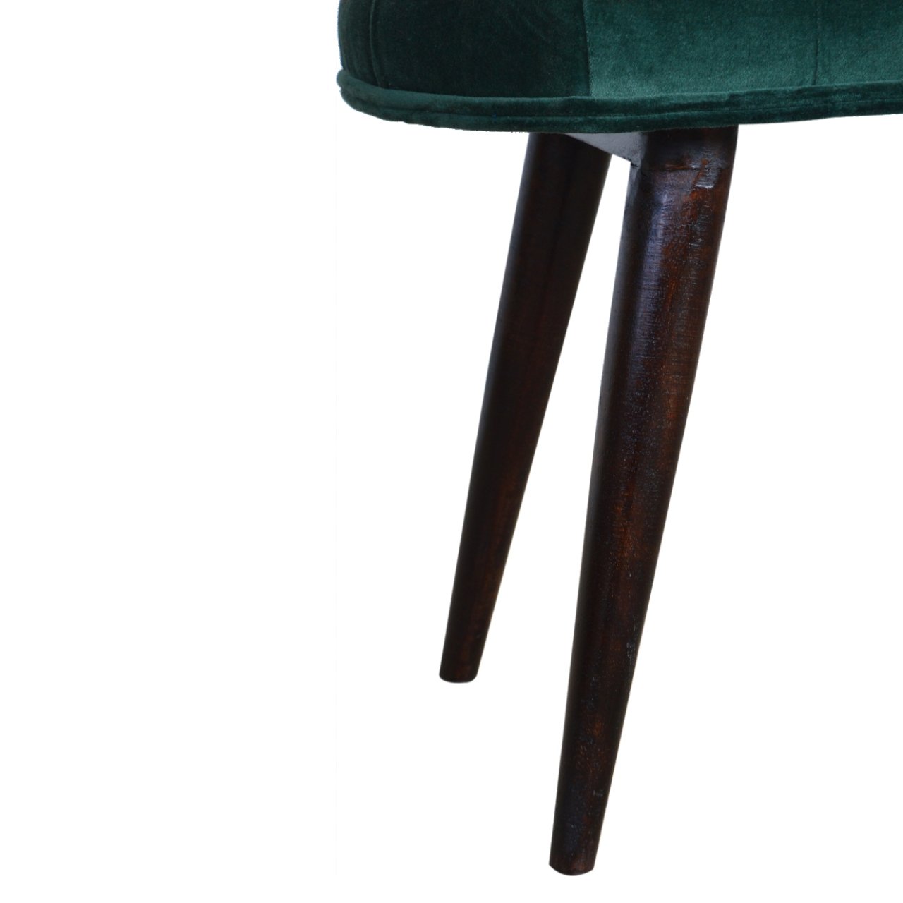 Emerald Velvet Deep Button Bench