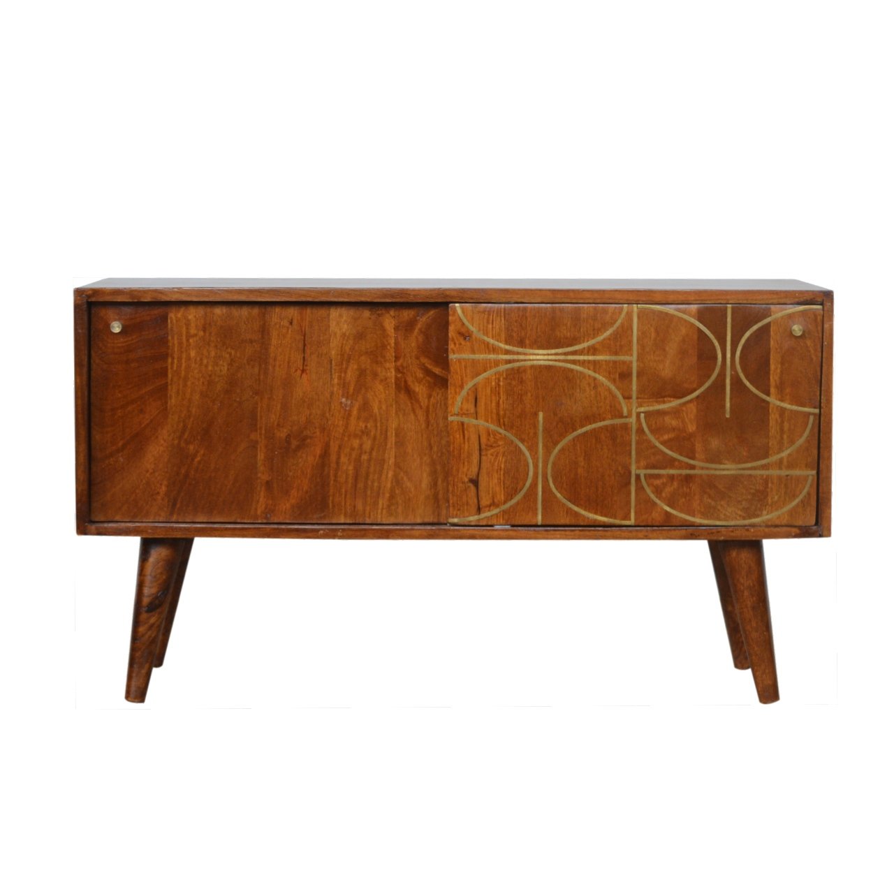 Chestnut Abstract Inlay Sideboard